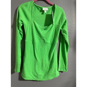 Isabel By Ingrid & Isabel Green Ribbed Long Sleeve Maternity Top S